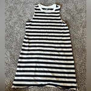 Old Navy Black and White Striped Tank Dress XS